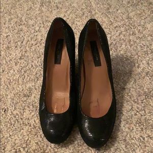 Black Ann Taylor Wedges